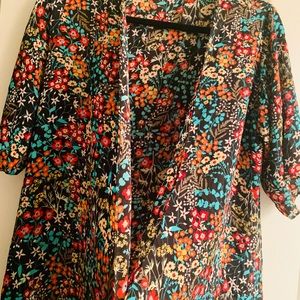 Thin flowery cover up